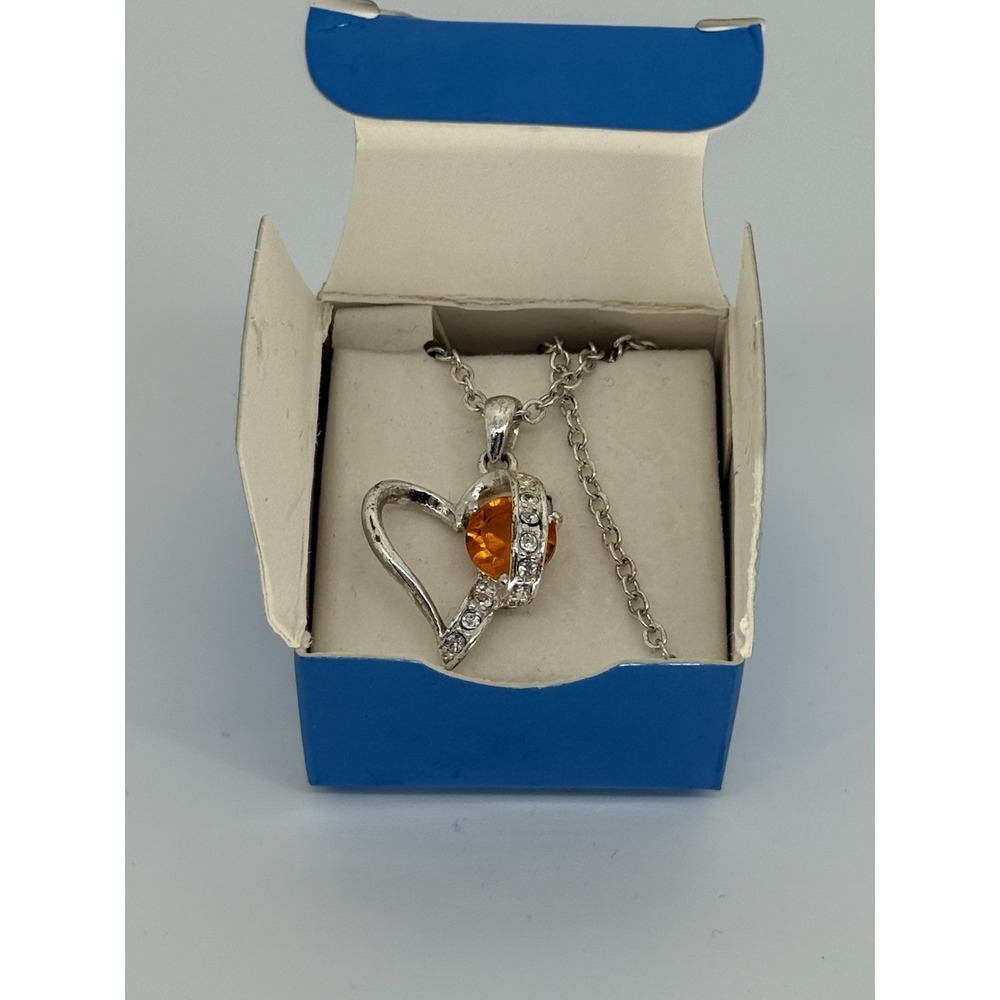 Avon‎ Looping Open Heart Necklace With Color Accents November New
